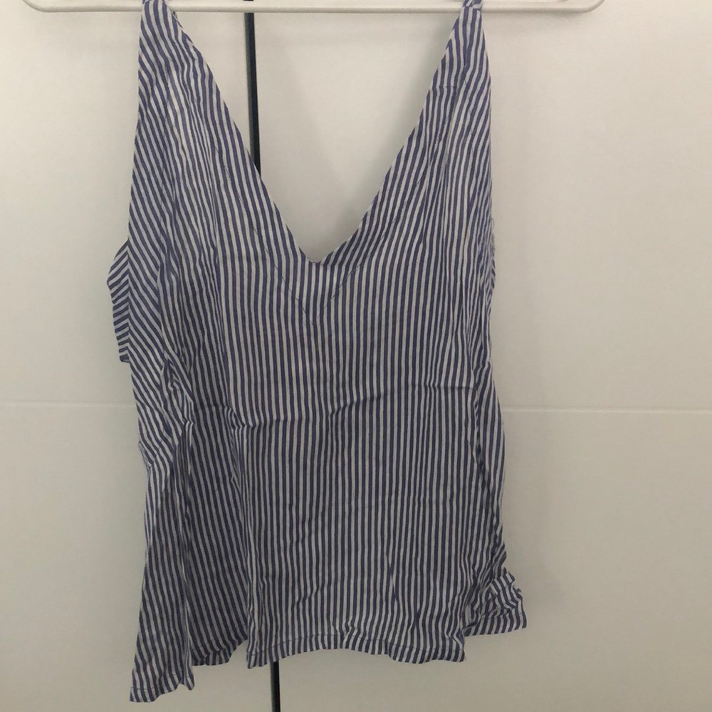 Blue and white striped tank top blouse fro Lulus